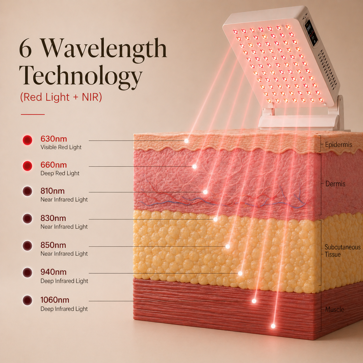 SoulFlex 3.0 | Portable Professional Red Light Therapy Panel - 6 Wavelengths