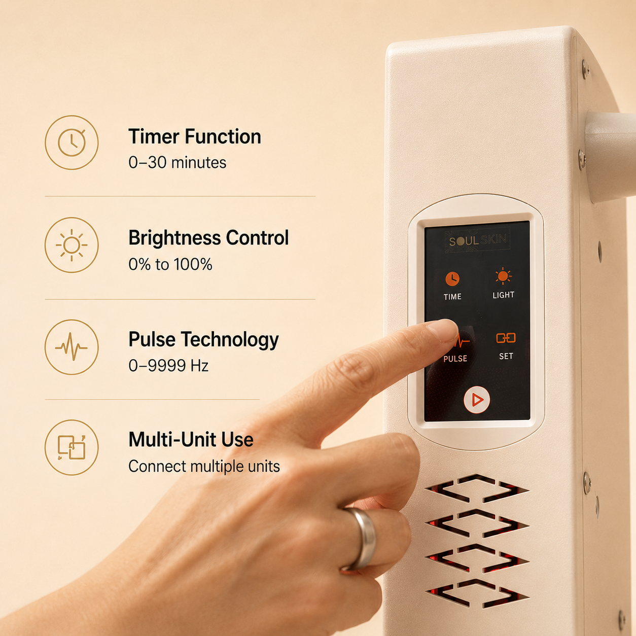 SoulFlex 3.0 | Portable Professional Red Light Therapy Panel - 6 Wavelengths